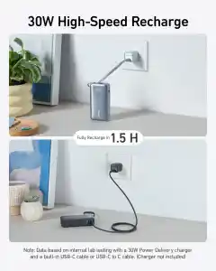 Anker Nano Power Bank 30W Built-In USB-C Cable