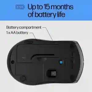HP X3000 G2 Wireless Mouse - Ambidextrous 3-Button Control, & Scroll Wheel Multi-Surface Technology